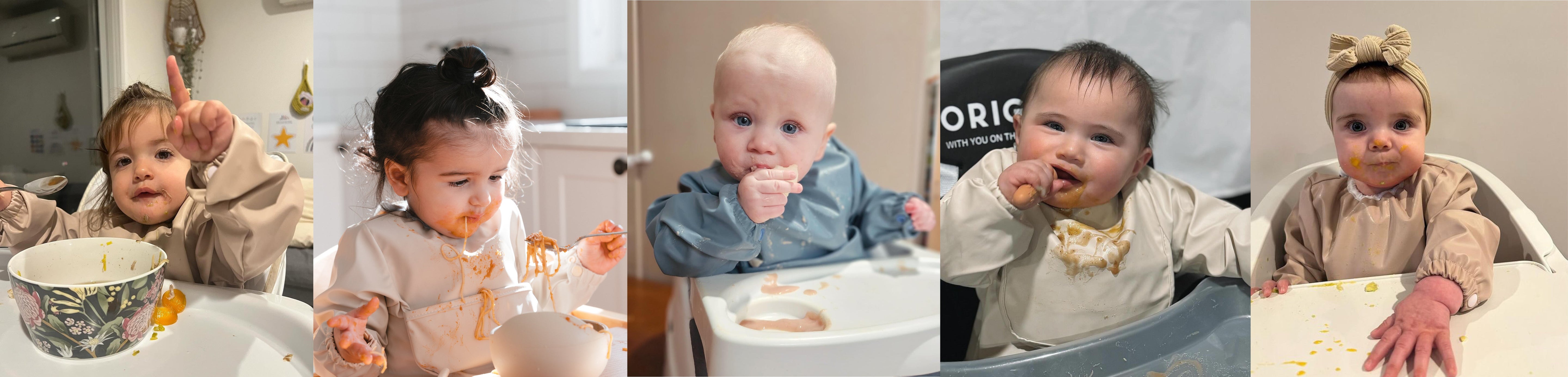 How to Choose the Right Sleeved Bib for Your Baby or Toddler - Kubaii Sleeved Bibs
